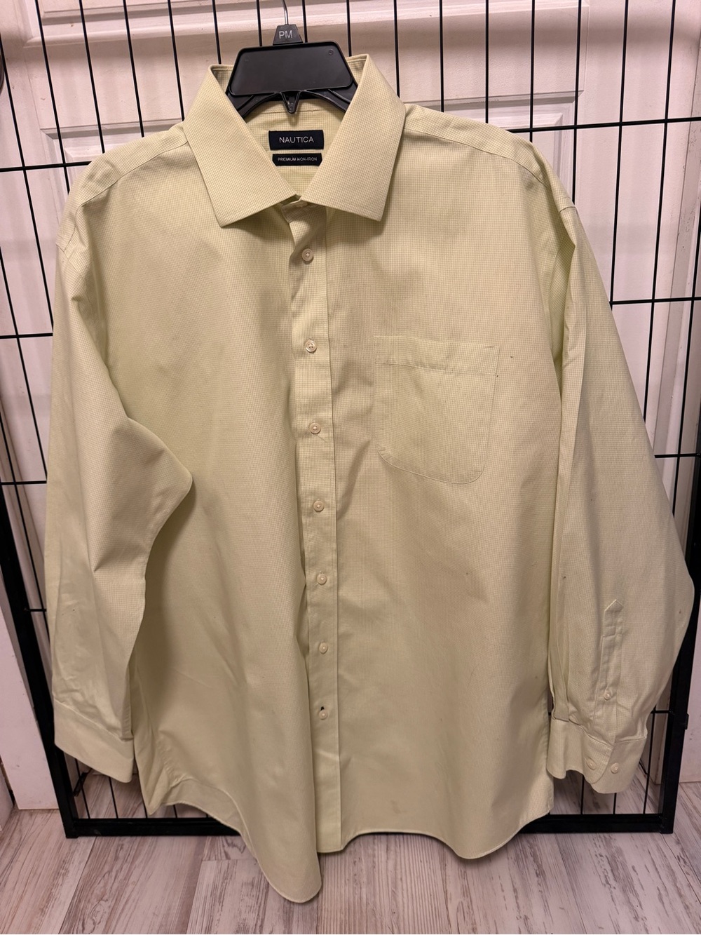 Nautica Men’s Light Green Button-Down Dress Shirt